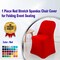 1 Piece Red Stretch Spandex Chair Cover for Folding Event Seating